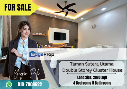 Taman Sutera Utama Double Storey Cluster House, Johor, Skudai