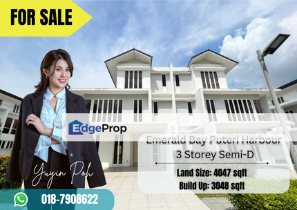 Emerald Bay Puteri Harbour 3 Storey Semi-D, Johor, Johor Bahru