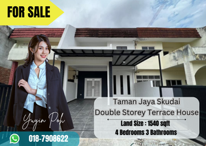 Taman Jaya Skudai Double Storey Terrace House for Sale @RM608,000 By ...