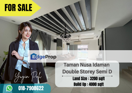 Taman Nusa Idaman Double Storey Semi D, Johor, Nusajaya