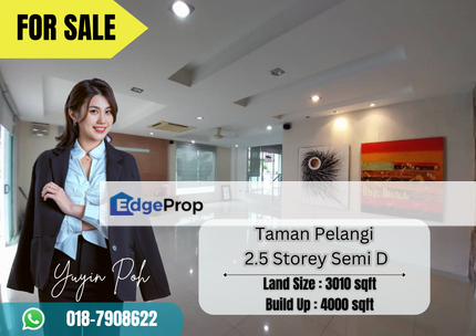 Taman Pelangi 2.5 Storey Semi D, Johor, Johor Bahru