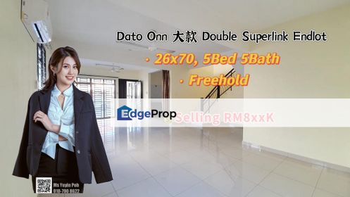 Jalan Perjiranan Bandar Dato Onn Double Superlink Endlot House, Johor, Johor Bahru