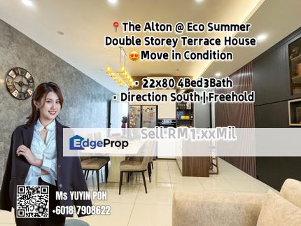 The Alton @ Eco Summer Double Storey Terrace House Move in condition, Johor, Johor Bahru
