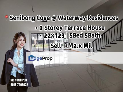 Senibong Cove @ Waterway Residences 3 Storey Terrace House, Johor, Masai