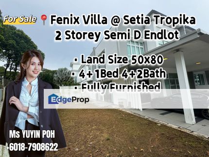 Fenix Villa @ Setia Tropika @ JB 2 Storey Semi D End lot for Sale, Johor, Setia Tropika
