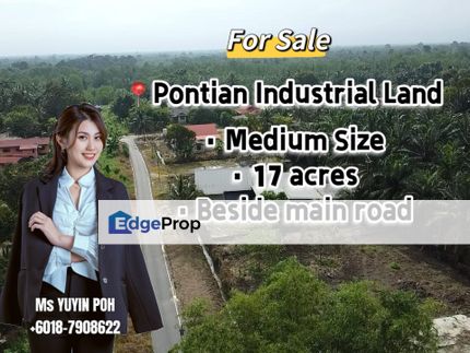 Pontian 17acre Medium Size Industrial Land , Johor, Pontian