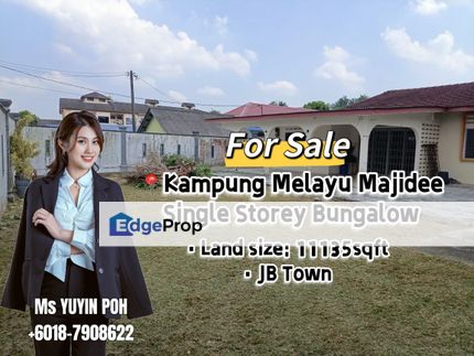 Kampung Melayu Majidee @ JB Town Single Storey Bungalow, Johor, Johor Bahru