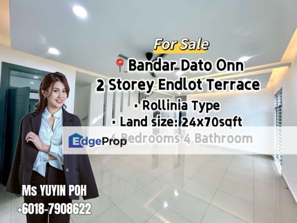 Jalan Perjiranan @ Bandar Dato Onn 2 Storey Endlot Terrace House, Johor, Johor Bahru