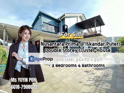 Nusantara Prima @ Iskandar Puteri Double Storey Cluster House, Johor, Nusajaya
