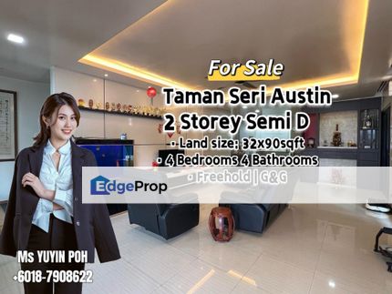 Taman Seri Austin 2 Storey Semi D, Johor, Johor Bahru