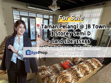 Jalan Jingga @ Taman Pelangi 3 Storey Semi D, Johor, Johor Bahru