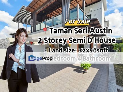 Taman Seri Austin Double Storey Semi D House, Johor, Johor Bahru