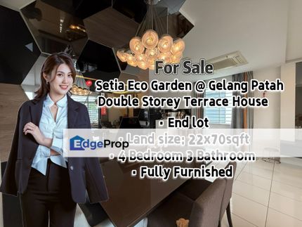 Setia Eco Gardens @ Gelang Patah Double Storey Terrace End lot for Sale, Johor, Gelang Patah