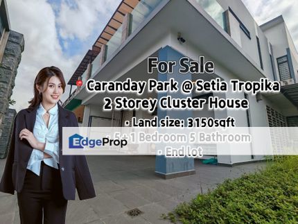 Caranday Park @ Setia Tropika Double Storey End lot Cluster House, Johor, Johor Bahru