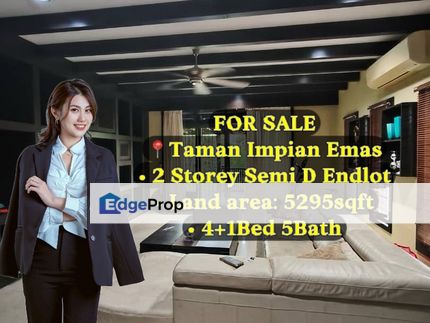 Taman Impian Emas 2 Storey Endlot Semi D House for Sale, Johor, Skudai