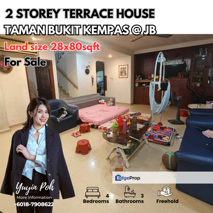 Taman Bukit Kempas @ Johor Bahru 2 Storey Terrace House for Sale, Johor, Johor Bahru