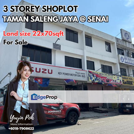 Taman Saleng Jaya @ Senai 3 Storey Shoplot facing Main road, Johor, Senai