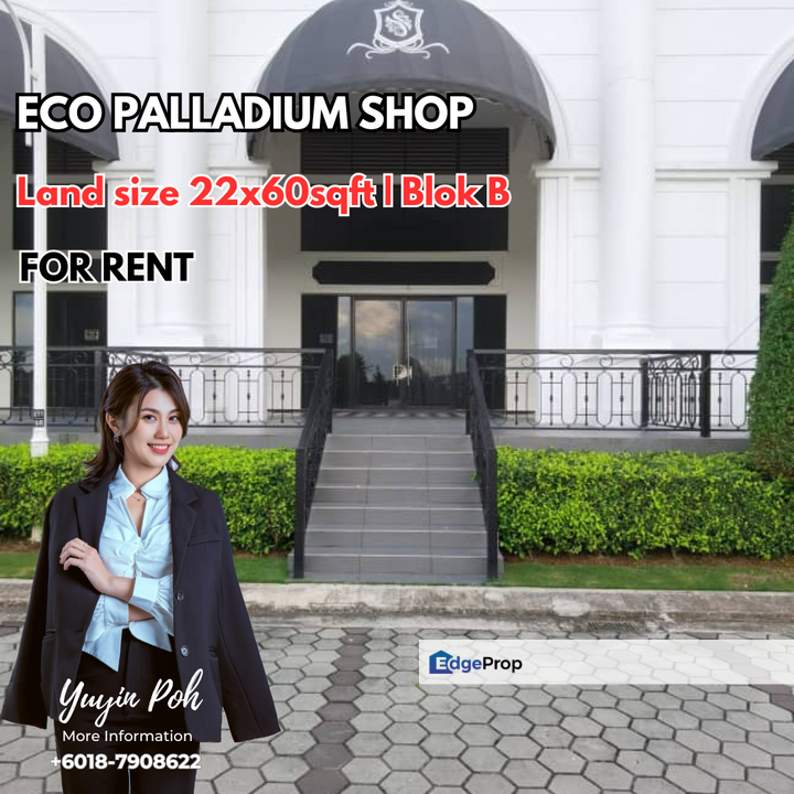 Eco Palladium Shop Ground Floor Block B for Rent, Johor, Johor Bahru
