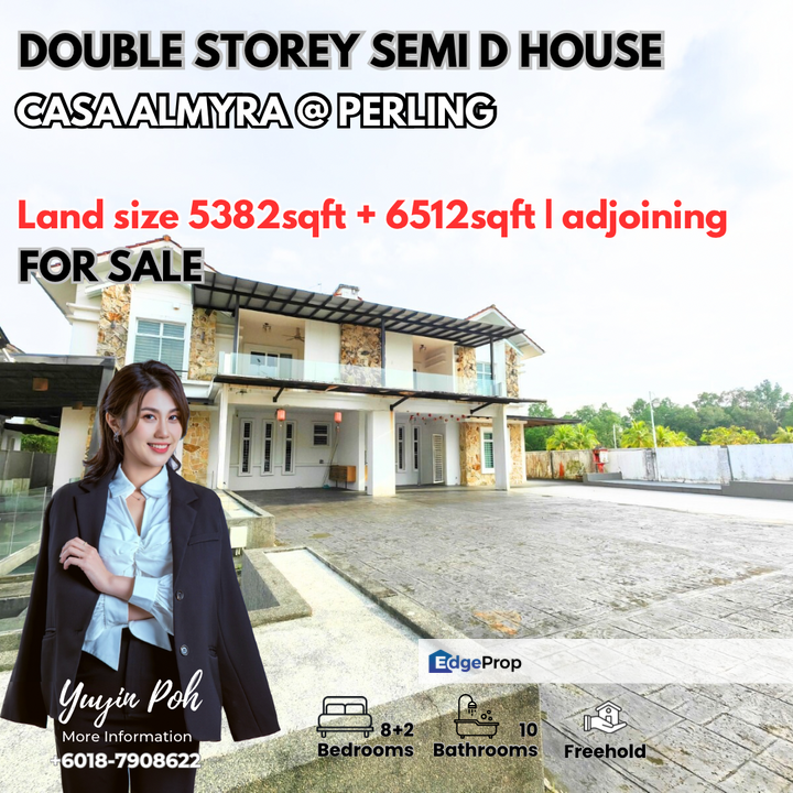 Casa Almyra @ Perling 2 adjoining Double Storey Semi D for Sale, Johor, Johor Bahru