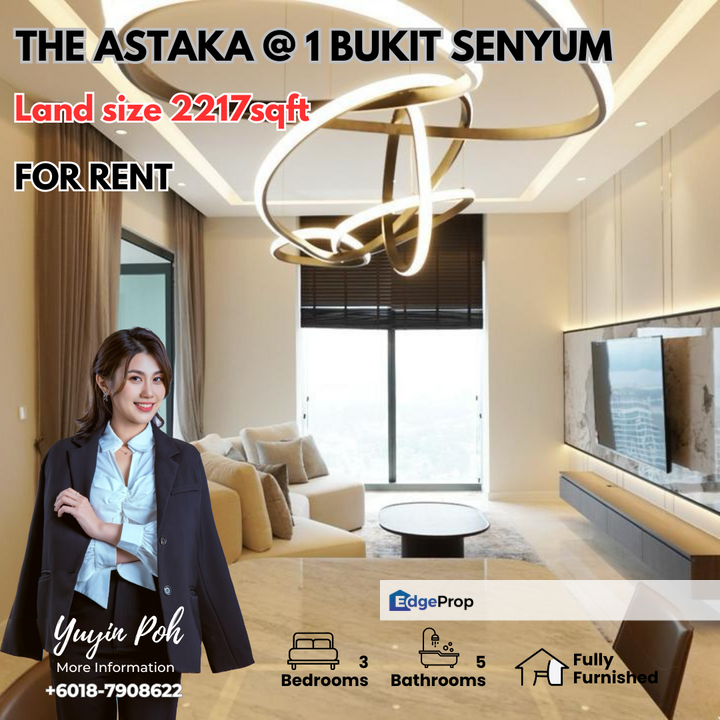 The Astaka @ 1 Bukit Senyum Luxury City Condo 3Bed 5Bath for Rent, Johor, Johor Bahru