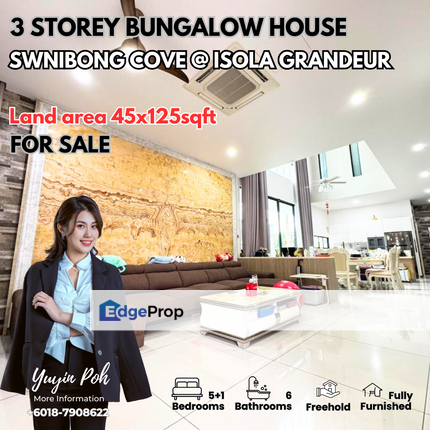 Isola Grandeur @ Senibong Cove 3 Storey Bungalow House for Sale, Johor, Masai