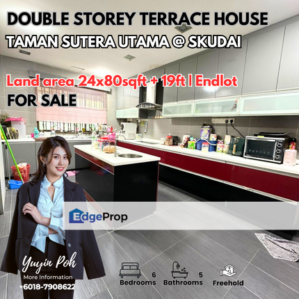 Jalan Sutera Pulai @ Sutera Utama 2 Storey Terrace Endlot House for Sale, Johor, Skudai