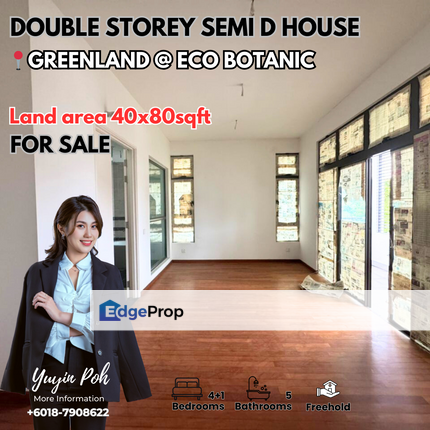 Greenland @ Eco Botanic Double Storey Semi D House for Sale, Johor, Nusajaya
