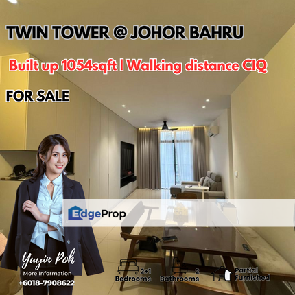 Twin Tower @ Johor Bahru 2+1Bed 2Bath Block A, Johor, Johor Bahru