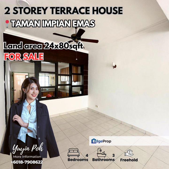 Taman Impian Emas @ JB Double Storey Terrace House for Sale, Johor, Skudai