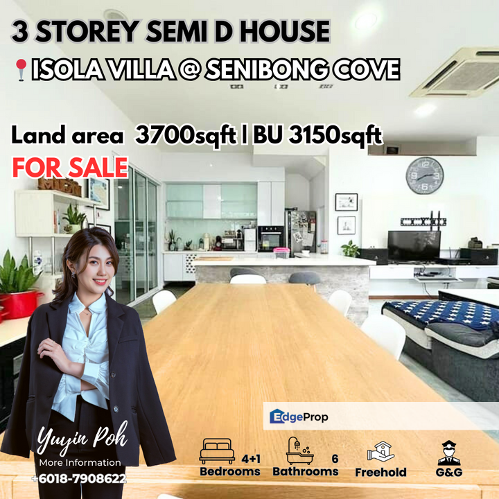Isola Villa @ Senibong Cove Premium 3 Storey Semi D House for Sale, Johor, Masai