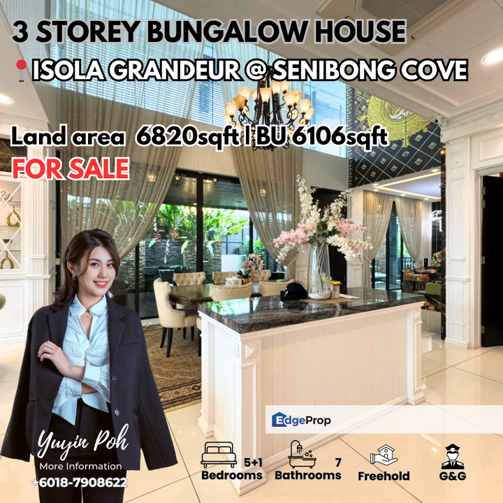 Isola Grandeur @ Senibong Cove Luxury 3 Storey Bungalow House for Sale, Johor, Masai