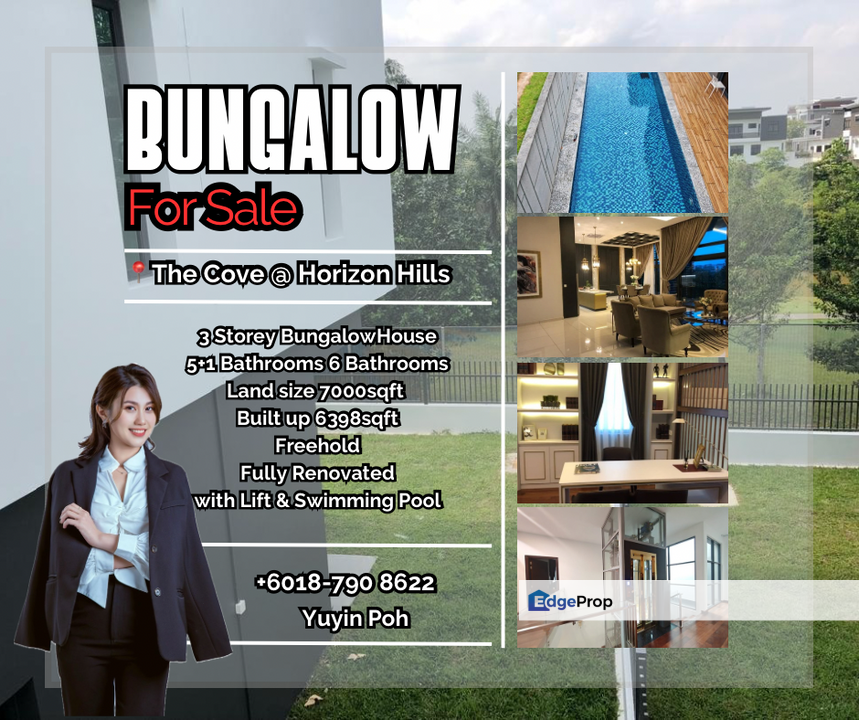 The Cove @ Horizon Hills 3 Storey fully Renovated Bungalow for Sale, Johor, Nusajaya