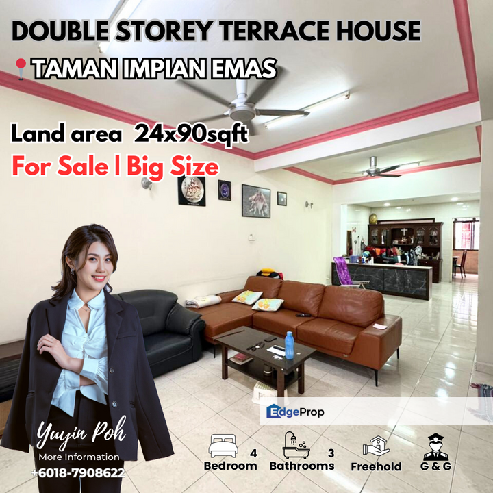 Jln Impian Emas @ Tmn Impian Emas 2 Storey Terrace House for Sale, Johor, Skudai