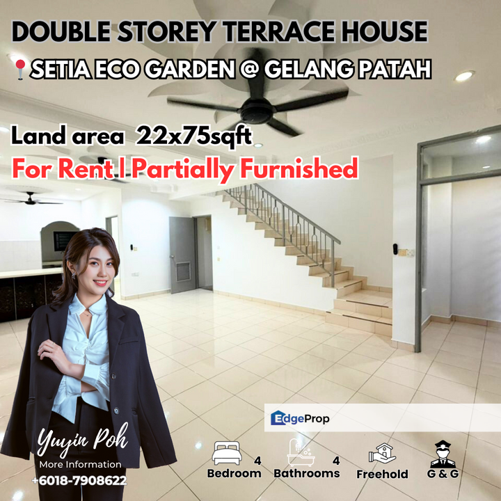 Setia Eco Garden @ Gelang Patah 2 Storey Terrace House for Rent, Johor, Gelang Patah