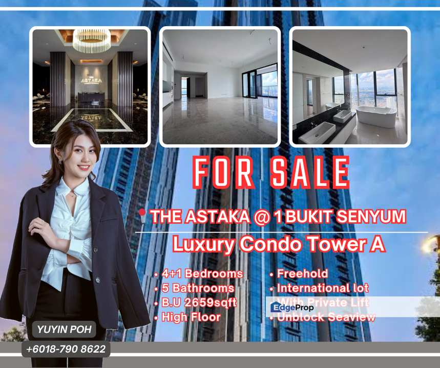 The Astaka @ 1 Bukit Senyum Luxury Condo High Floor Seaview Unit for Sale, Johor, Johor Bahru