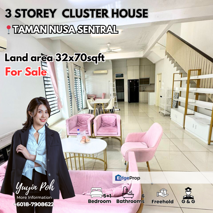 Taman Nusa Sentral @ Iskandar Puteri 3 Storey Cluster House, Johor, 