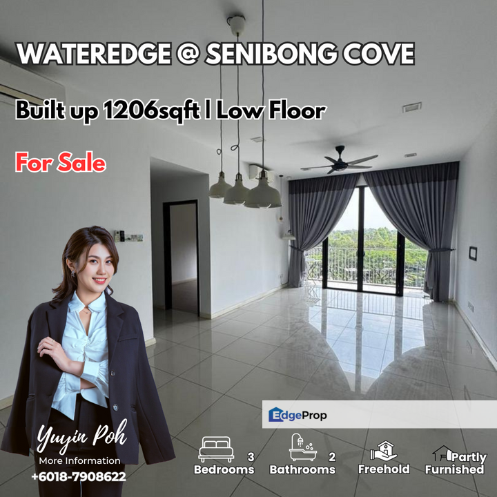 WaterEdge @ Senibong Cove Low Floor 3Bed 2Bath , Johor, Masai