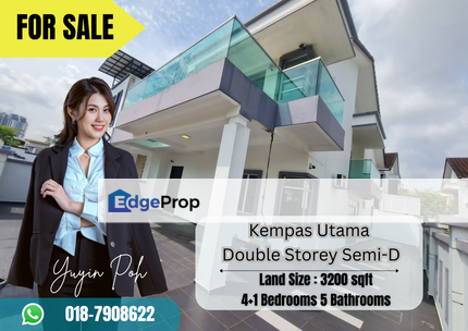 Kempas Utama Double Storey Semi-D, Johor, Johor Bahru