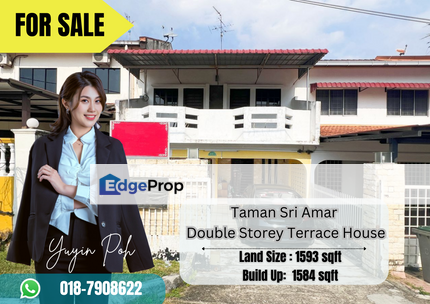 Taman Sri Amar Double Storey Terrace House , Johor, Johor Bahru