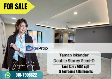 Taman Iskandar Double Storey Semi-D, Johor, Johor Bahru