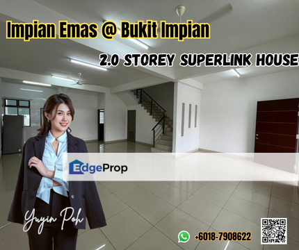 Impian Emas @ Bukit Impian Double Storey Superlink House , Johor, Skudai