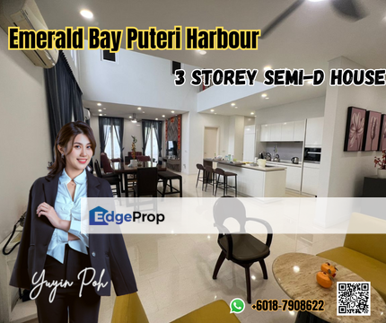 Emerald Bay Puteri Harbour 3 Storey Semi-D House , Johor, Johor Bahru