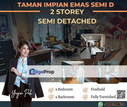 Taman Impian Emas Double Storey Semi D , Johor, Skudai