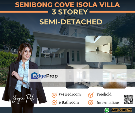 Senibong Cove Isola Villa  3 Storey Semi-Detached, Johor, Masai