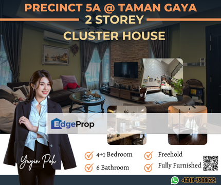 Precinct 5A @ Taman Gaya Double Storey Cluster House , Johor, Ulu Tiram