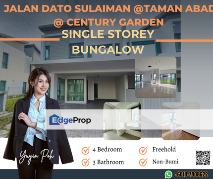 Jalan Dato Sulaiman @Taman Abad @ Century Garden Single Storey Bungalow , Johor, Johor Bahru