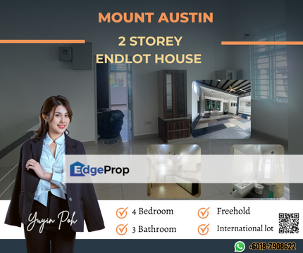 Mount Austin Jalan Mutiara Emas 10 Double Storey Endlot House, Johor, Johor Bahru