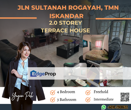 Jln Sultanah Rogayah, Tmn Iskandar Semi D Double Storey Terrace House, Johor, Johor Bahru