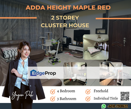 Adda Height Maple Red Double Storey Cluster House , Johor, Johor Bahru