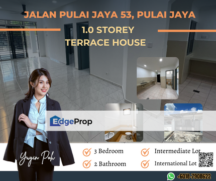 Pulai Jaya Single Storey Terrace House , Johor, Johor Bahru